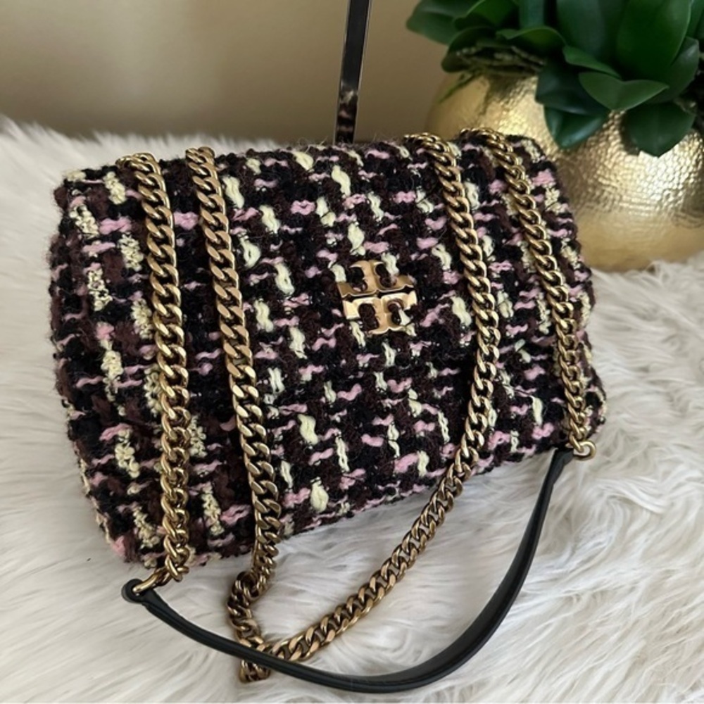 New Tory Burch Kira Tweed Small Convertible Shoulder Bag